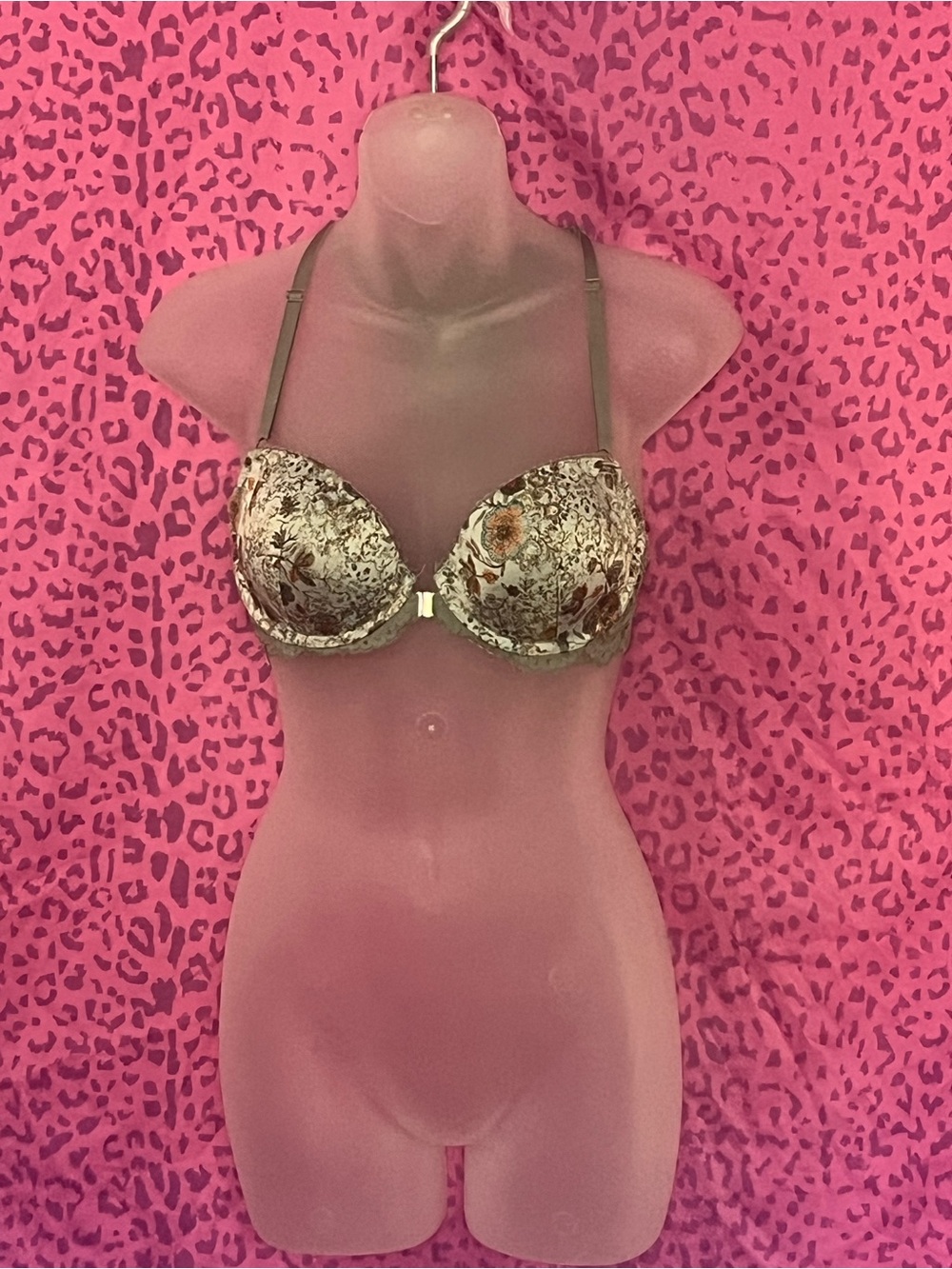 Floral Push-Up Bra with cute back